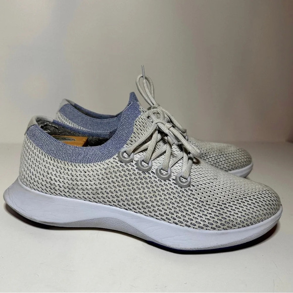 Allbirds Tree Dashers TD Running Shoes White & Blue Mens US Size 12 (270 Box 31) - Picture 1 of 9